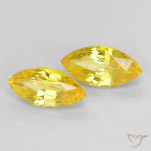Shop natural 0.44ct Jaune moyen Saphir gems, Marquise, from Tanzanie at GemSelect. In stock, global shipping!