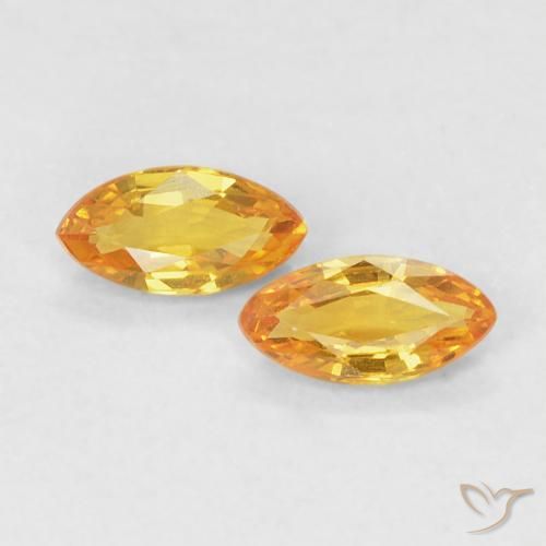 Shop natural 0.34ct Orange moyen Saphir gems, Marquise, from Tanzanie at GemSelect. In stock, global shipping!