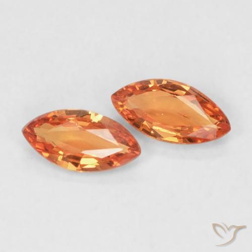 Shop natural 0.34ct Orange feu Saphir gems, Marquise, from Tanzanie at GemSelect. In stock, global shipping!