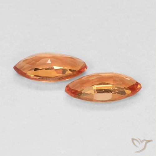 Shop natural 0.34ct Orange feu Saphir gems, Marquise, from Tanzanie at GemSelect. In stock, global shipping!
