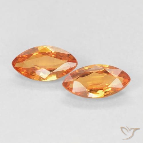 Shop natural 0.39ct Orange moyen Saphir gems, Marquise, from Tanzanie at GemSelect. In stock, global shipping!