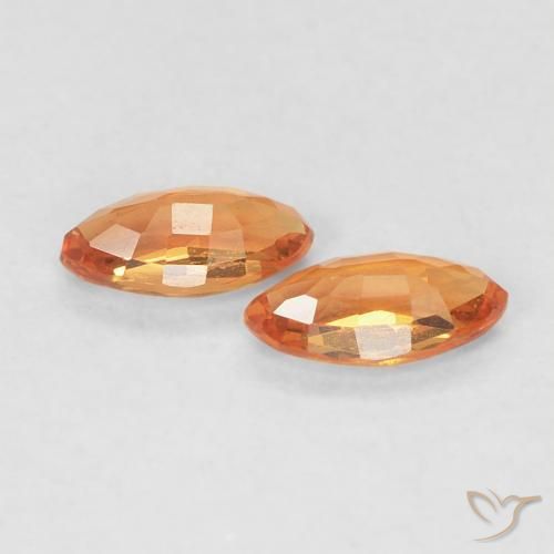 Shop natural 0.39ct Orange moyen Saphir gems, Marquise, from Tanzanie at GemSelect. In stock, global shipping!
