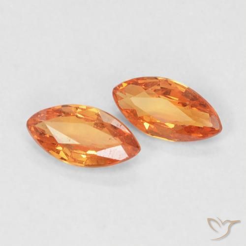 Shop natural 0.35ct Orange rougeâtre Saphir gems, Marquise, from Tanzanie at GemSelect. In stock, global shipping!