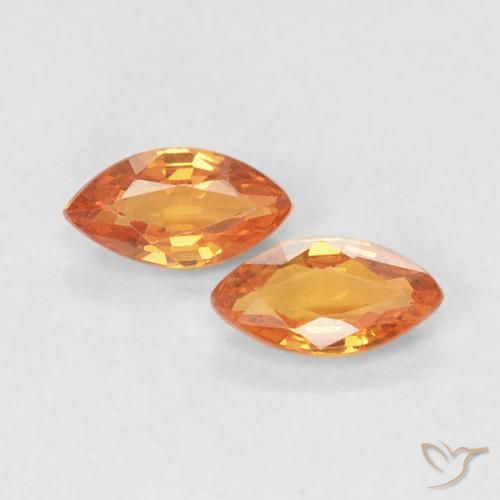 0.36ctw Naturel Orange rougeâtre Saphir, Marquise, VVS
