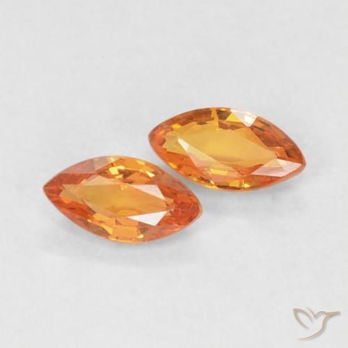 Shop natural 0.36ct Orange rougeâtre Saphir gems, Marquise, from Tanzanie at GemSelect. In stock, global shipping!