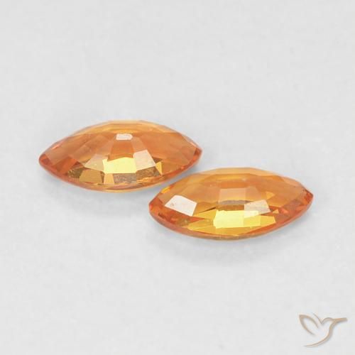 Shop natural 0.36ct Orange rougeâtre Saphir gems, Marquise, from Tanzanie at GemSelect. In stock, global shipping!