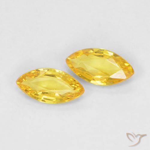 Shop natural 0.34ct Jaune miel léger Saphir gems, Marquise, from Tanzanie at GemSelect. In stock, global shipping!