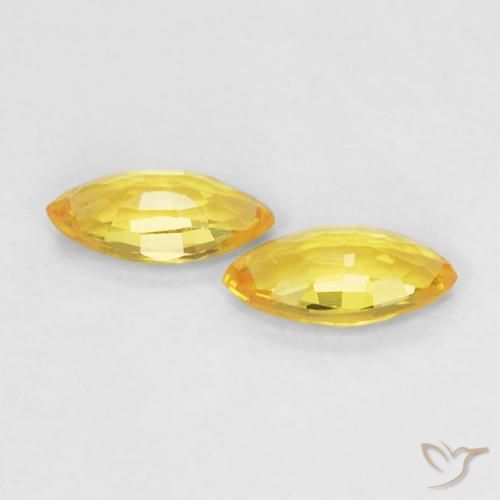 Shop natural 0.34ct Jaune miel léger Saphir gems, Marquise, from Tanzanie at GemSelect. In stock, global shipping!