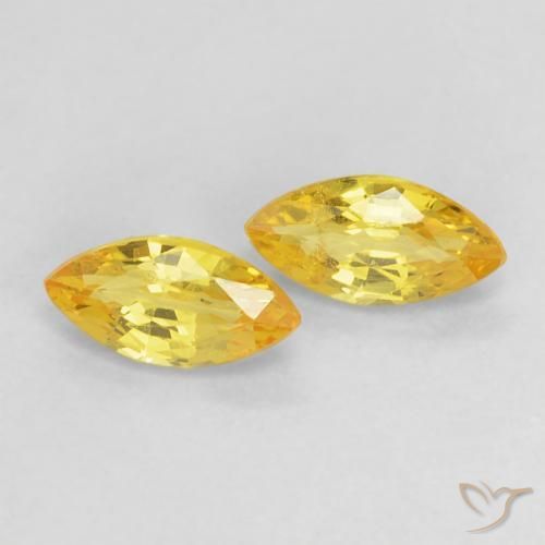 Shop natural 0.42ct Jaune moyen Saphir gems, Marquise, from Tanzanie at GemSelect. In stock, global shipping!