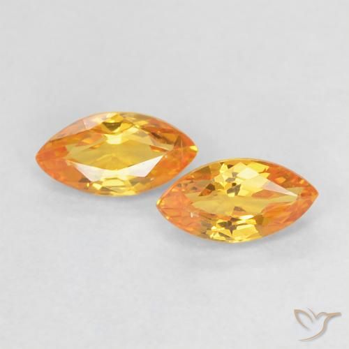 Shop natural 0.44ct Orange moyen Saphir gems, Marquise, from Tanzanie at GemSelect. In stock, global shipping!