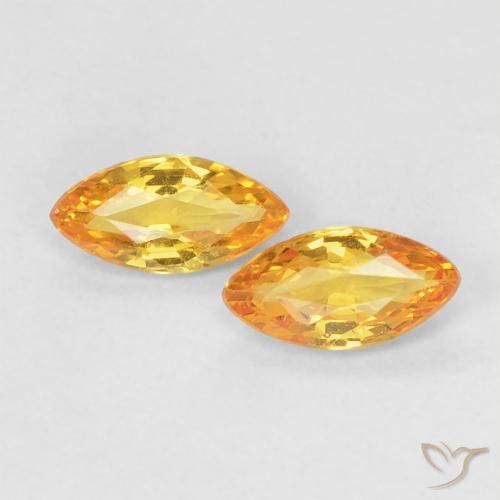 0.38ctw Naturel Orange-or Saphir, Marquise, VVS-VS, Photo A