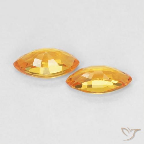 Shop natural 0.41ct Orange moyen Saphir gems, Marquise, from Tanzanie at GemSelect. In stock, global shipping!