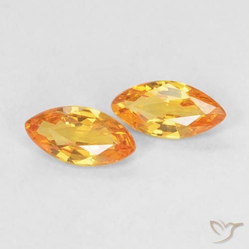 Shop natural 0.36ct Abricot orange Saphir gems, Marquise, from Tanzanie at GemSelect. In stock, global shipping!
