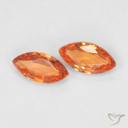Shop natural 0.37ct Orange vif Saphir gems, Marquise, from Tanzanie at GemSelect. In stock, global shipping!