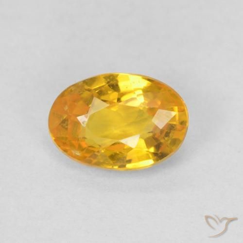 0.61ct Naturel Orange moyen Saphir, ovale, VS