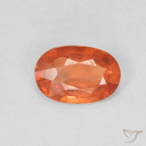 0.41ct Naturel Orange feu Saphir, ovale, VS