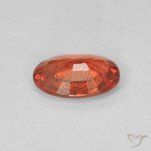 Saphir Rouge intense naturelle ovale, 0.46 ct, VS