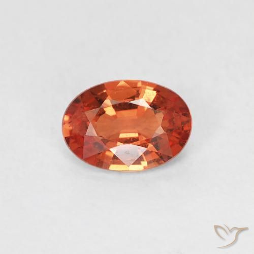 0.48ct Naturel Orange moyen Saphir, ovale, VVS-VS
