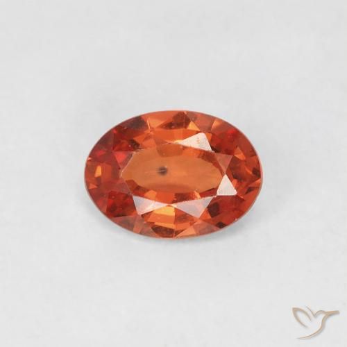 0.47ct Naturel Orange moyen Saphir, ovale, VVS-VS