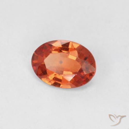 Saphir Orange moyen naturelle ovale, 0.47 ct, VVS-VS