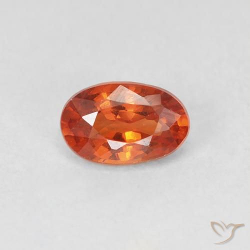 0.55ct Naturel Ambre orange Saphir, ovale, VVS-VS