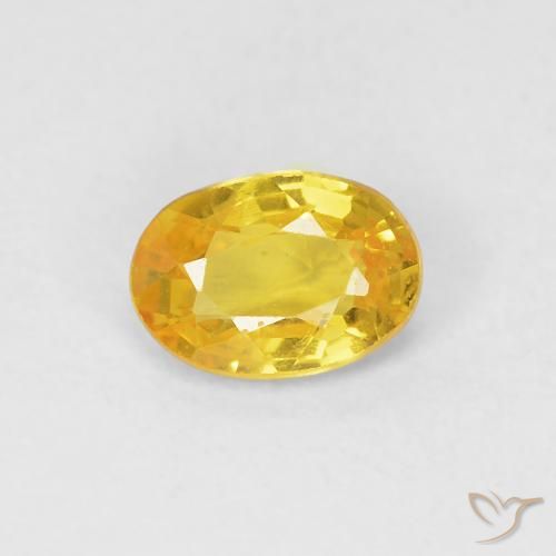 0.57ct Naturel Orange doré Saphir, ovale, VVS-VS