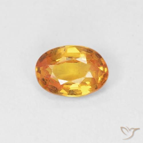0.49ct Naturel Orange-or Saphir, ovale, VVS-VS