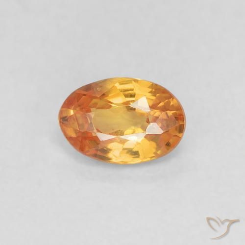 0.55ct Naturel Orange intense Saphir, ovale, VVS-VS