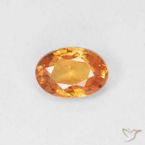 0.53ct Naturel Orange moyen Saphir, ovale, VVS-VS