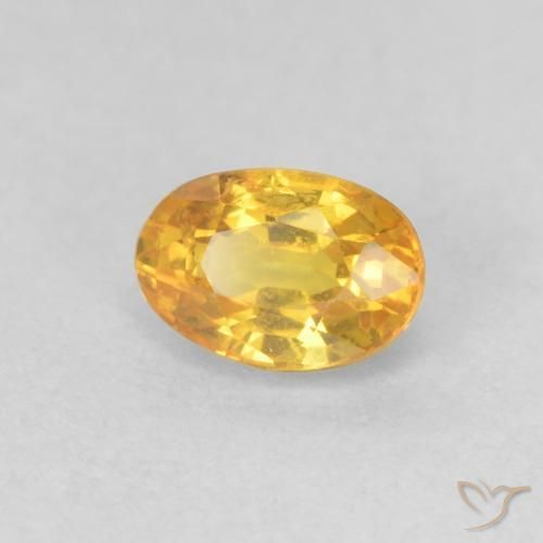 Saphir jaune de 0,73 carats à vendre, ovale Saphir en vrac de Tanzanie, Gemme naturelle, 5,8 x 4 mm, Photo A