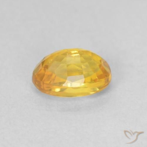 Saphir Doré vif naturelle ovale, 0.73 ct, VVS-VS