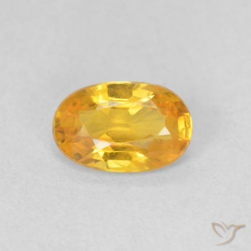 0.56ct Naturel Doré moyen Saphir, ovale, VVS