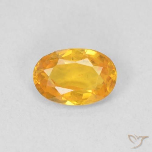 0.56ct Naturel Orange moyen Saphir, ovale, VVS-VS