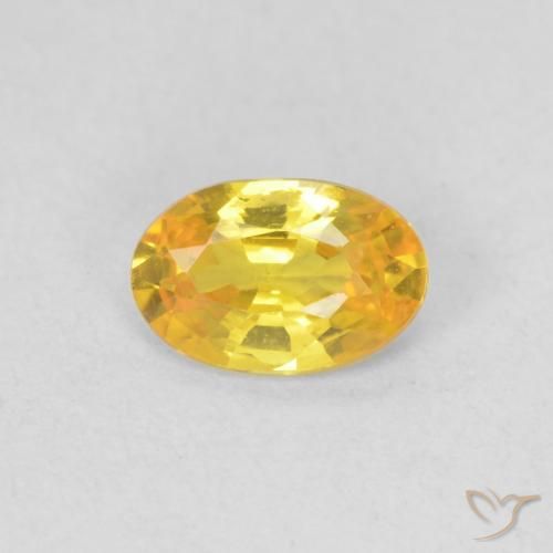 0.47ct Naturel Orange doré Saphir, ovale, VVS-VS