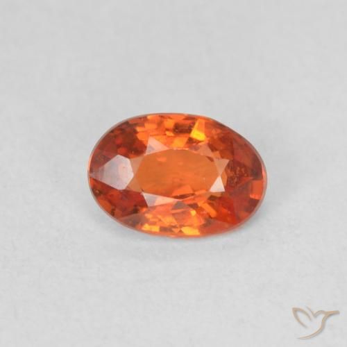 0.54ct Naturel Orange rougeâtre Saphir, ovale, VVS