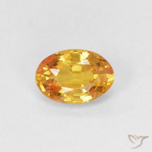 0.59ct Naturel Orange-or Saphir, ovale, VVS-VS