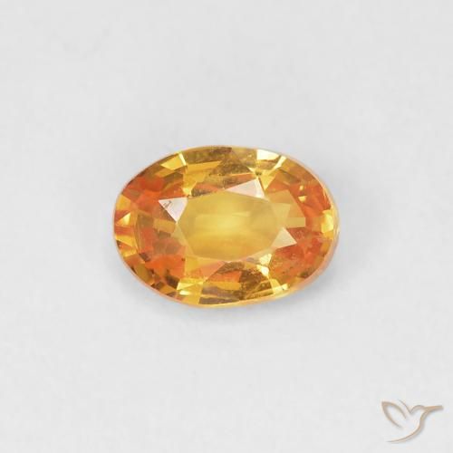 0.55ct Naturel Orange-or Saphir, ovale, VVS-VS
