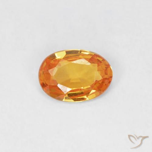 0.34ct Naturel Abricot orange Saphir, ovale, VVS-VS