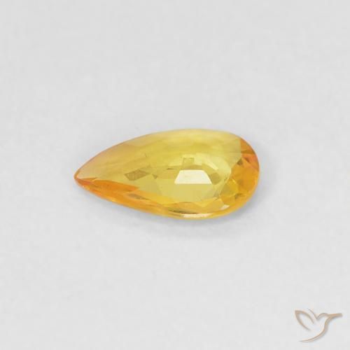 Saphir Doré naturelle En forme de poire, 0.30 ct, VVS-VS