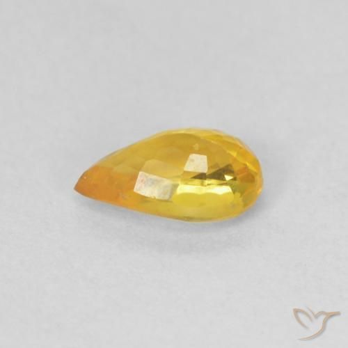 Saphir Orange-or naturelle En forme de poire, 0.43 ct, VS