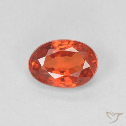 0.55ct Naturel Orange rougeâtre Saphir, ovale, VVS-VS