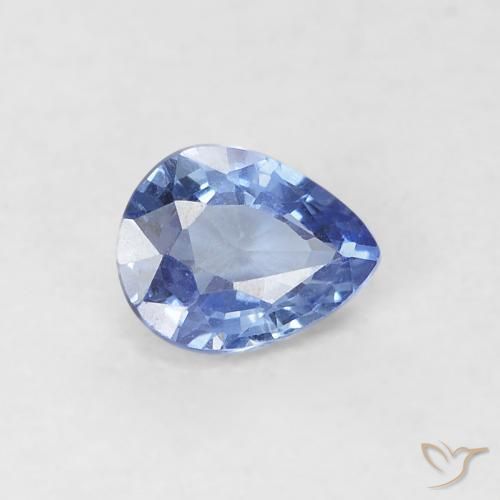 Saphir Bleu marine moyen naturelle En forme de poire, 0.39 ct, VVS