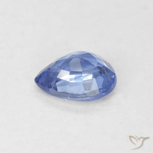 Saphir Bleu marine moyen naturelle En forme de poire, 0.39 ct, VVS