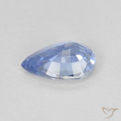 Saphir Bleu pastel naturelle En forme de poire, 0.30 ct, VVS-VS