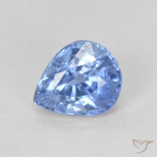 0.42ct Naturel Bleu pastel Saphir, En forme de poire, VVS-VS