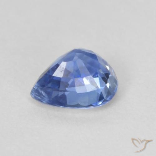 Saphir Bleu pastel naturelle En forme de poire, 0.42 ct, VVS-VS