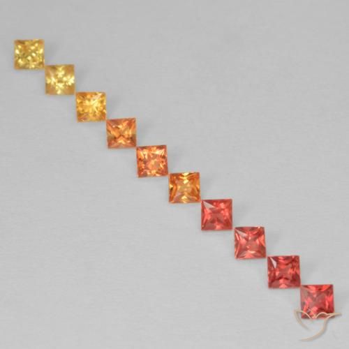 0.96ctw Naturel Multicolore Saphir, Carré, VS