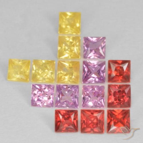 Shop natural 1.61ct Multicolore Saphir gems, Carré, from Tanzanie at GemSelect. In stock, global shipping!