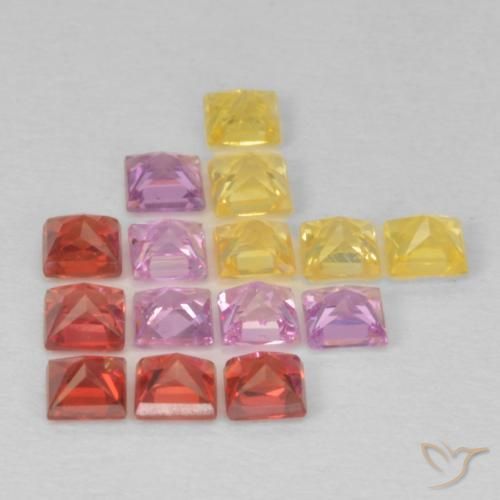 Shop natural 1.61ct Multicolore Saphir gems, Carré, from Tanzanie at GemSelect. In stock, global shipping!
