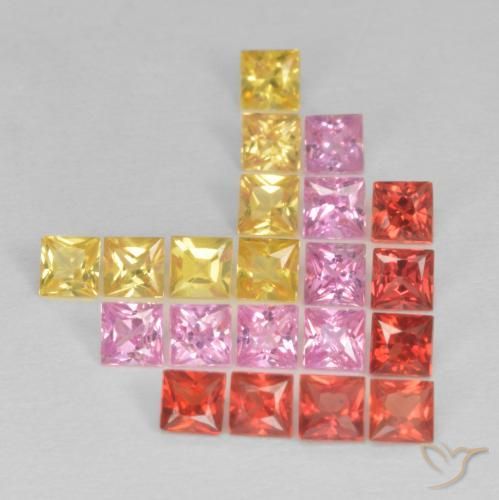 Shop natural 1.95ct Multicolore Saphir gems, Carré, from Tanzanie at GemSelect. In stock, global shipping!